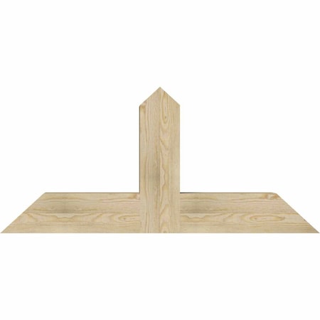 Ekena Millwork Portland Rough Sawn Timber Gable Bracket, Douglas Fir, 48"W x 22"H x 6"D x 6"F, 11/12 Pitch GBW048X22X0606POR00RDF
